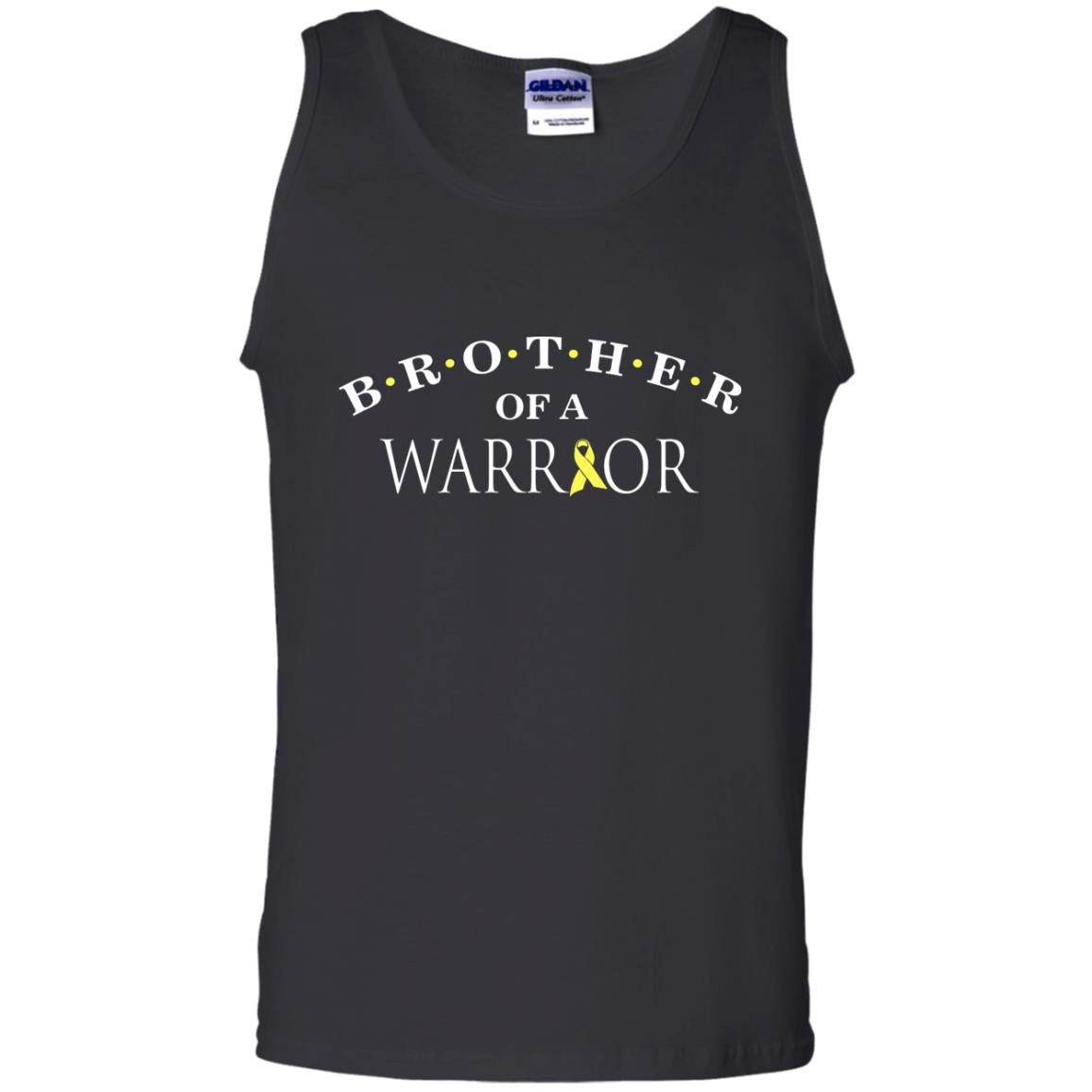 Brother Is A Warrior Childhood Cancer Awareness T-shirt Black