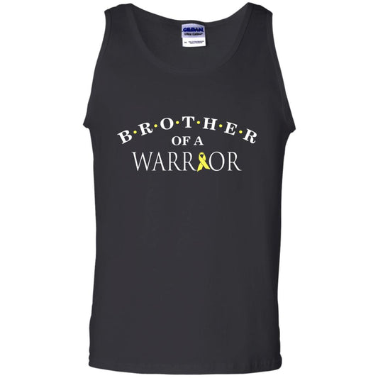 Brother Is A Warrior Childhood Cancer Awareness T-shirt Black