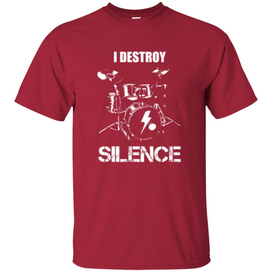 Drummer T-shirt I Destroy Silence Cardinal