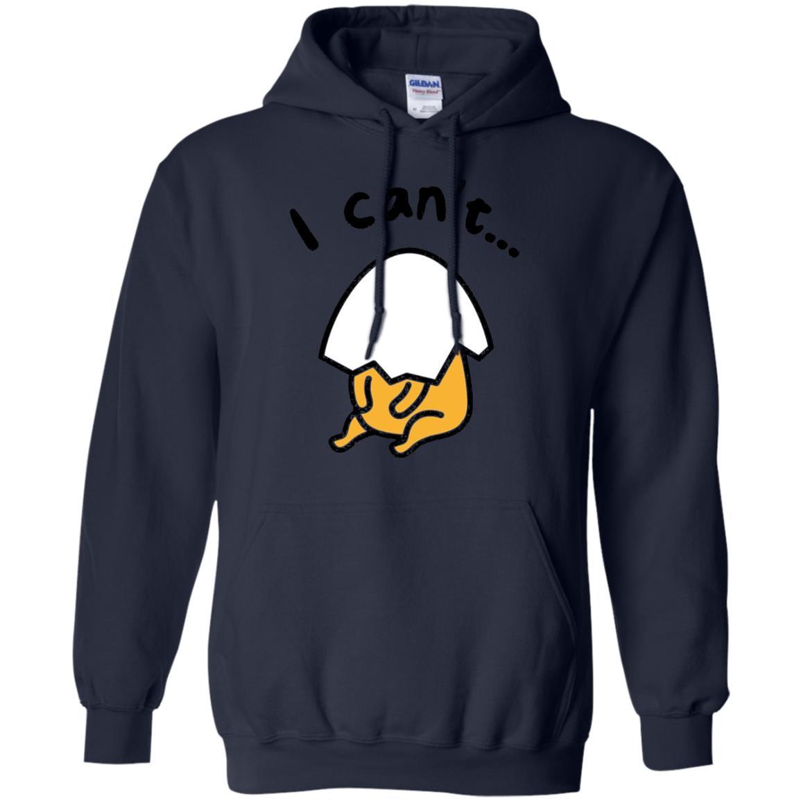 Film T-shirt Gudetama Lazy Egg I Can't Navy