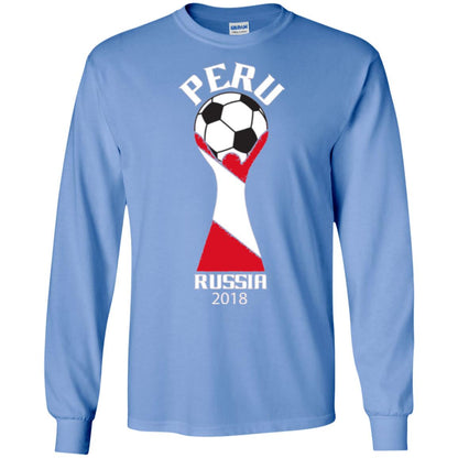 Football Lovers T-shirt Peru Russia 2108 Carolina Blue