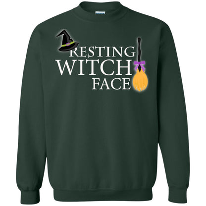 Reasting Witch Face Shirt Forest Green