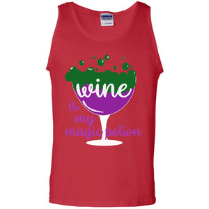 Wine Is My Magic Potion Funny Halloween Wine Lovers ShirtG220 Gildan 100% Cotton Tank Top