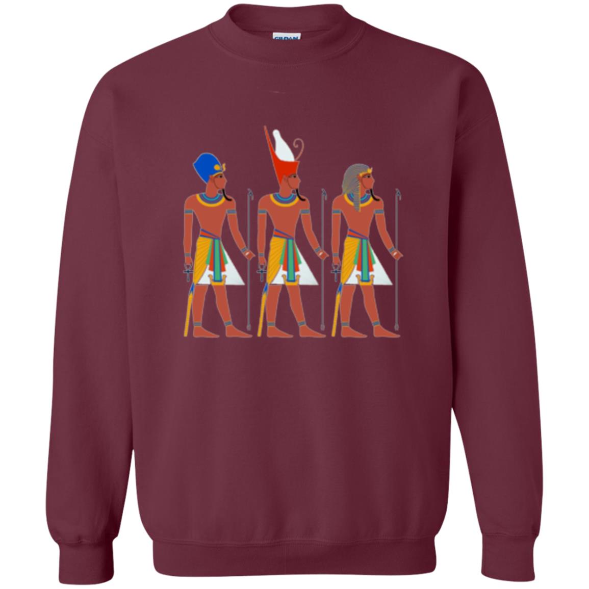 Ancient Egypt Pharaoh Art T-shirt Maroon