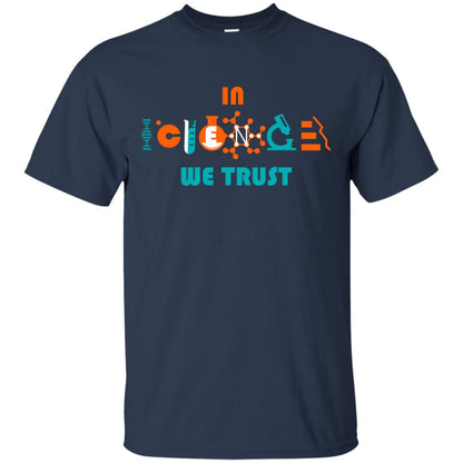Scientist T-shirt In Science We Trust Navy