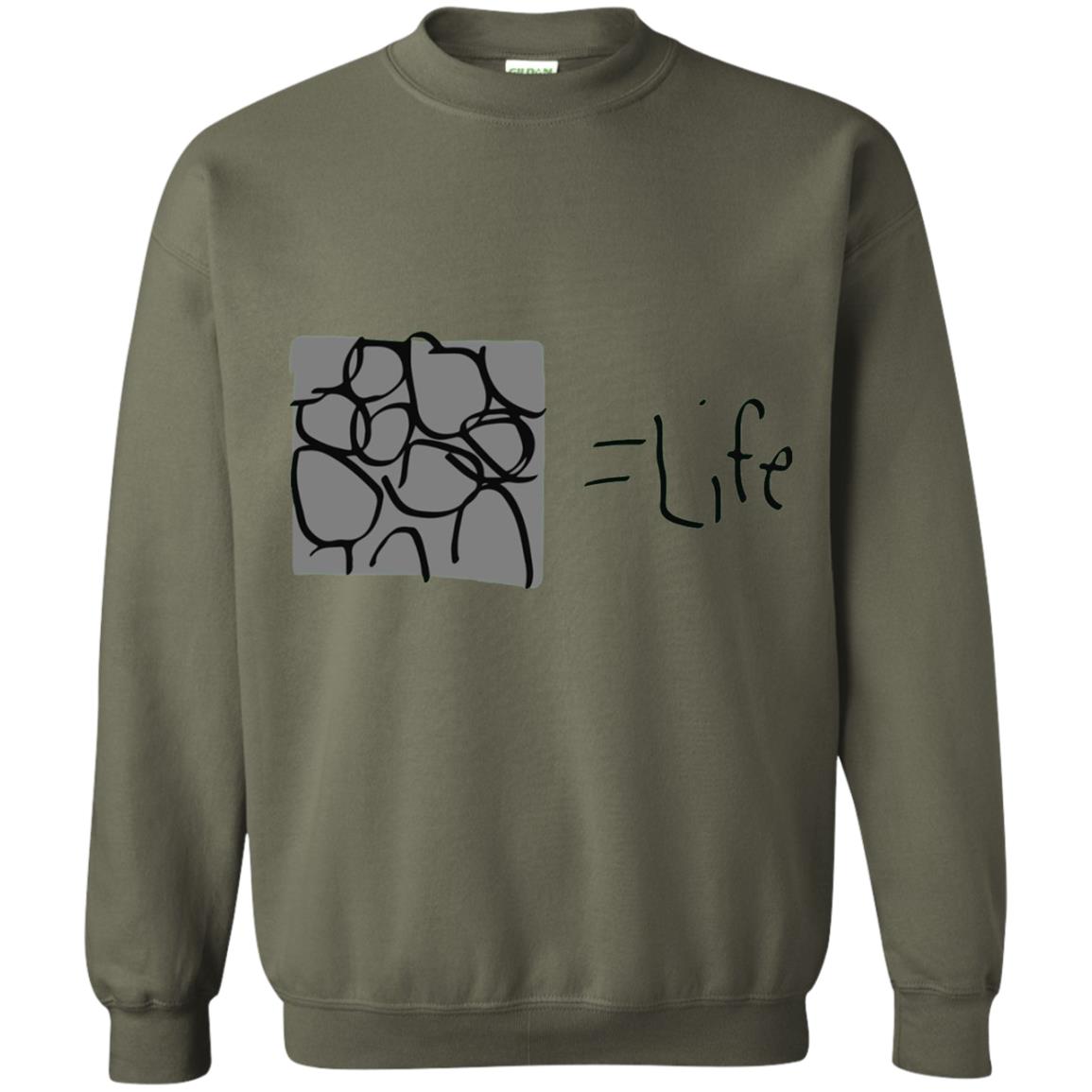 Cobblestone Equals Life Video Game Gamers Shirt Military Green