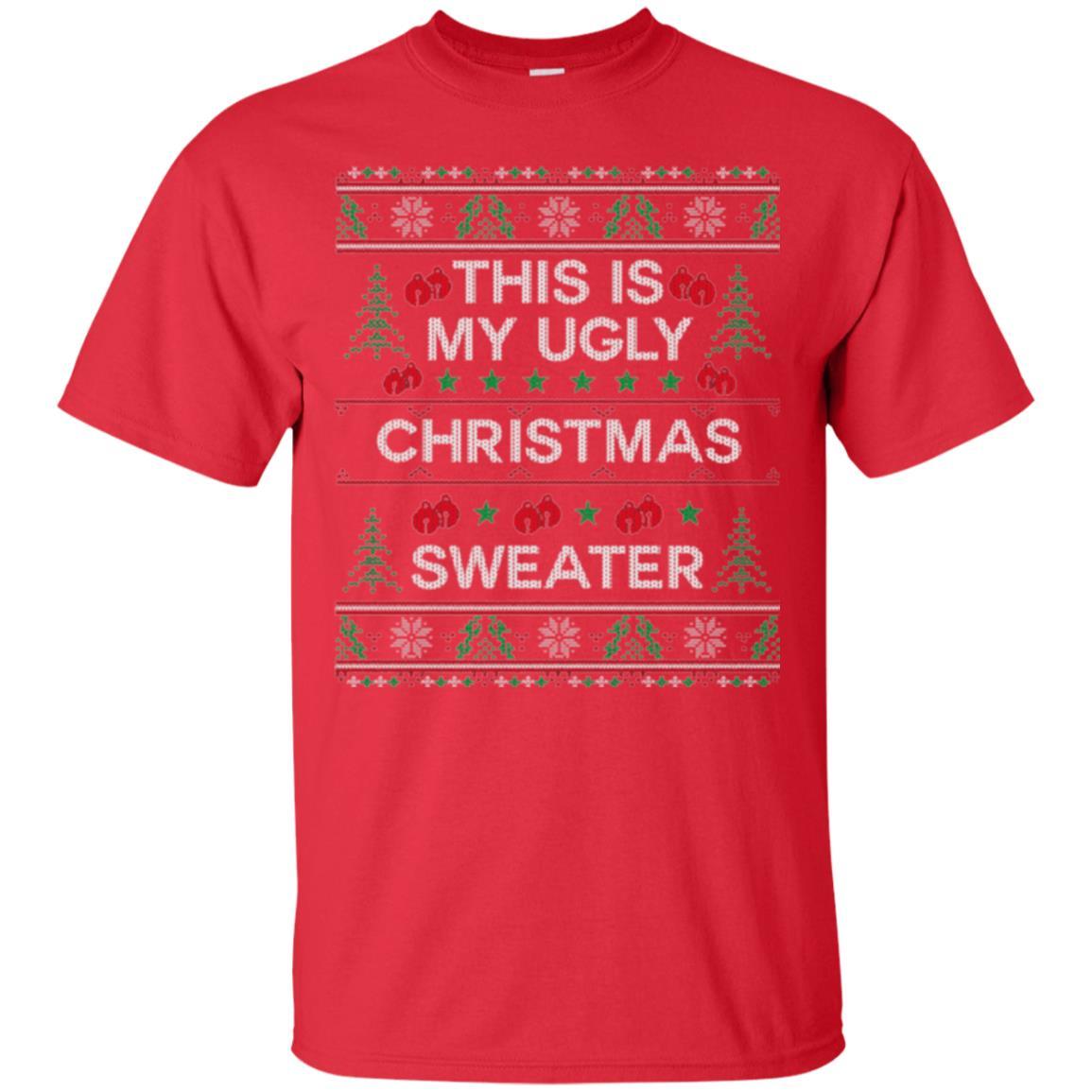 Christmas T-shirt This Is My Ugly Christmas Sweater Red
