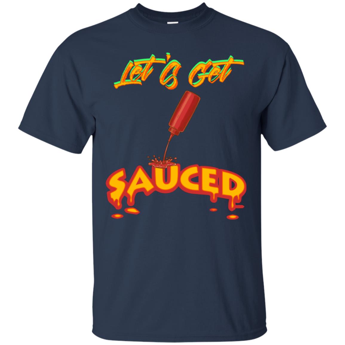 Let's Get Sauced Thanksgiving X-mas Gift Shirt Navy