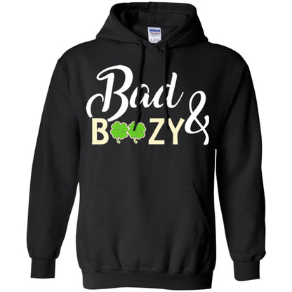 Saint Patrick's Day T-shirt Bad And Boozy Shamrock Black