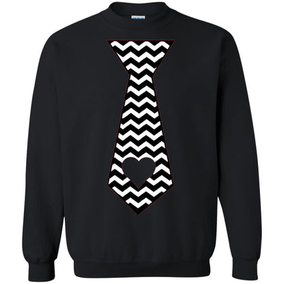 Valentines Day T-shirt Tie Heart Black