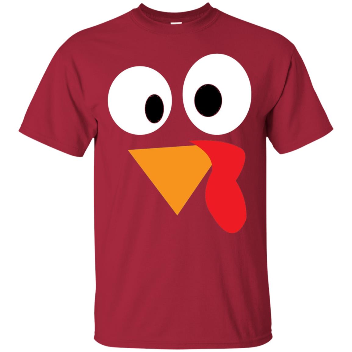 Happy Thanksgiving Funny Turkey Face T-shirt Cardinal