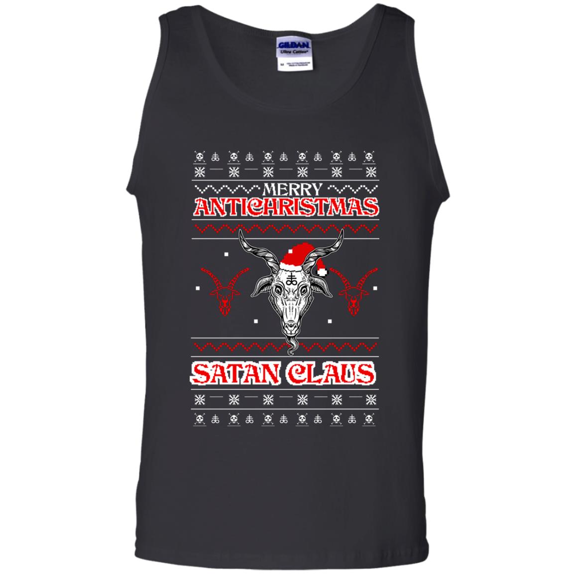 Merry Antichristmas Satan Claus Gift Shirt Black