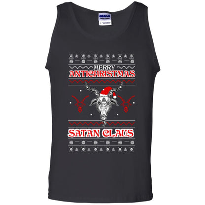 Merry Antichristmas Satan Claus Gift Shirt Black