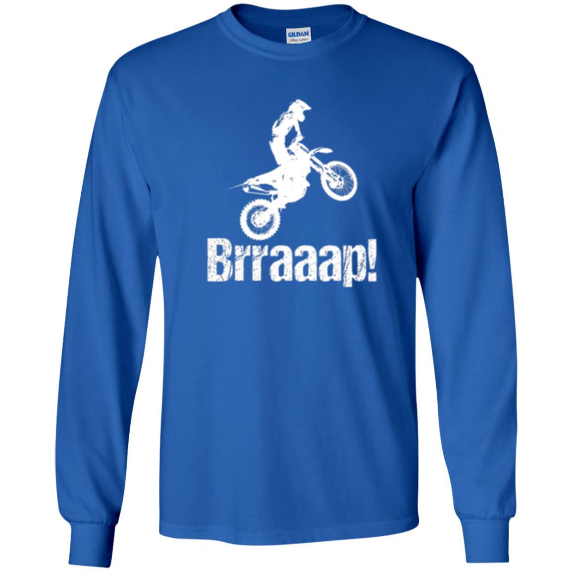 Motocross T-shirt Dirt Bike Rider Brraaap Royal