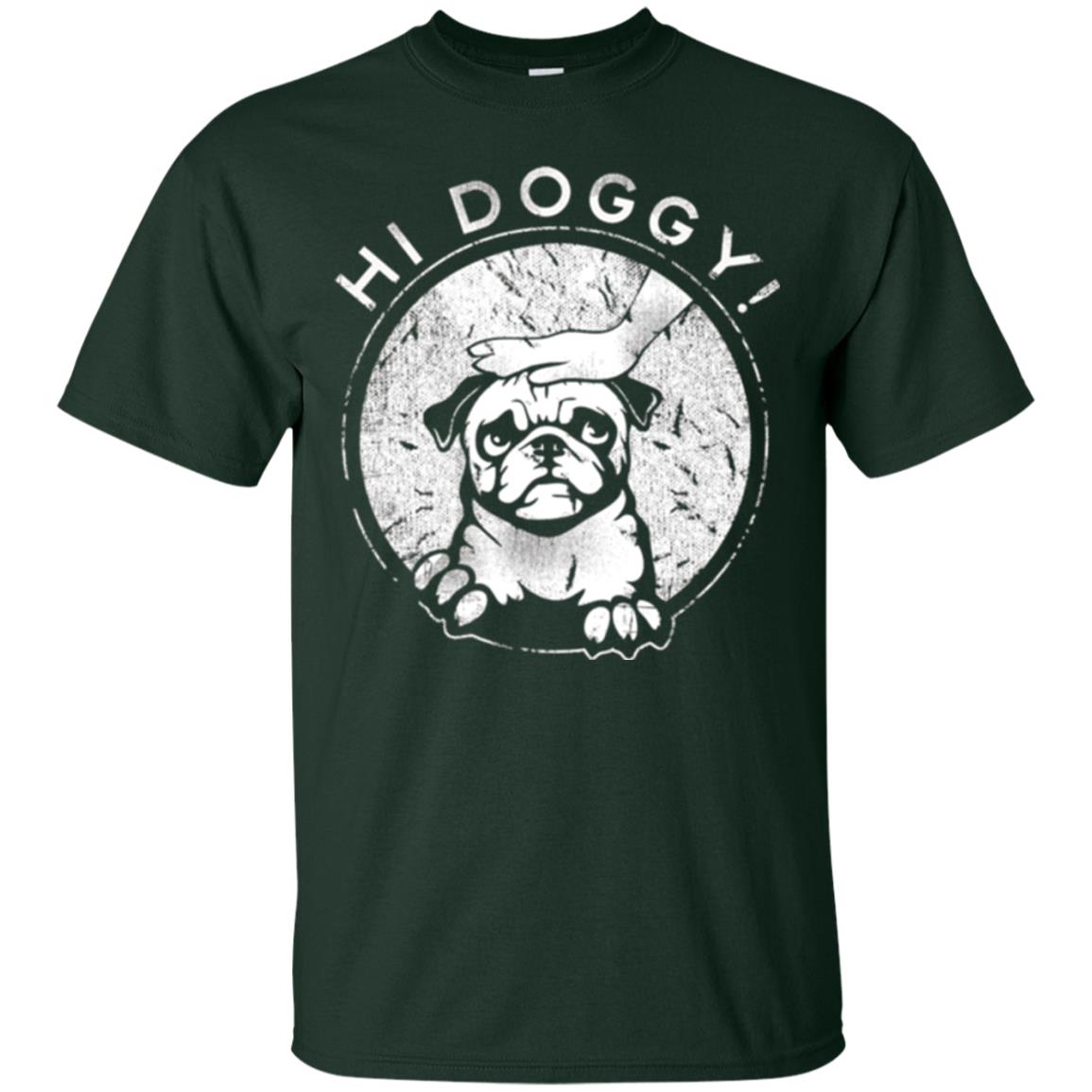 Dog Lovers T-shirt Hi Doggy Forest Green
