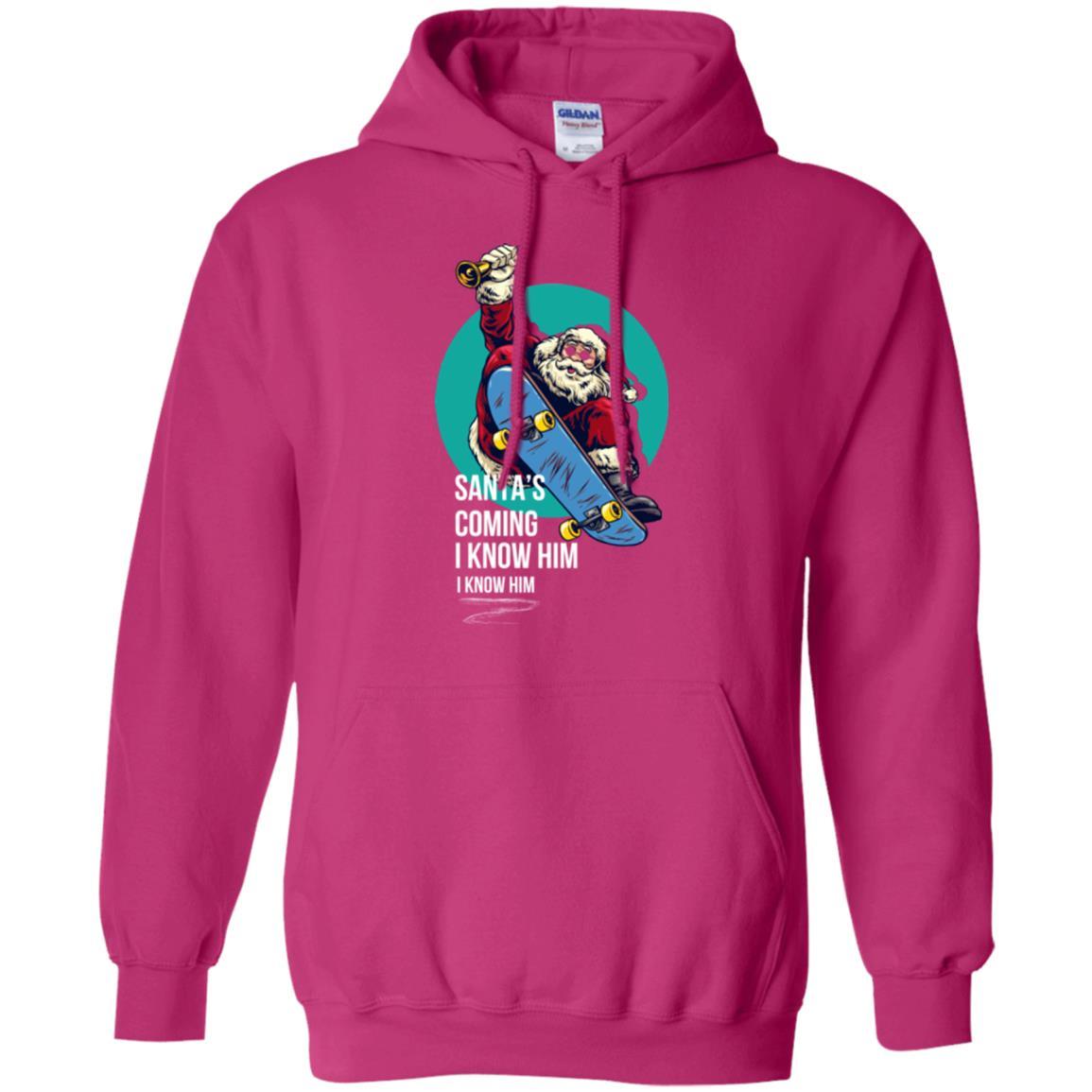 Christmas T-shirt Santa's Coming I Know Him Heliconia