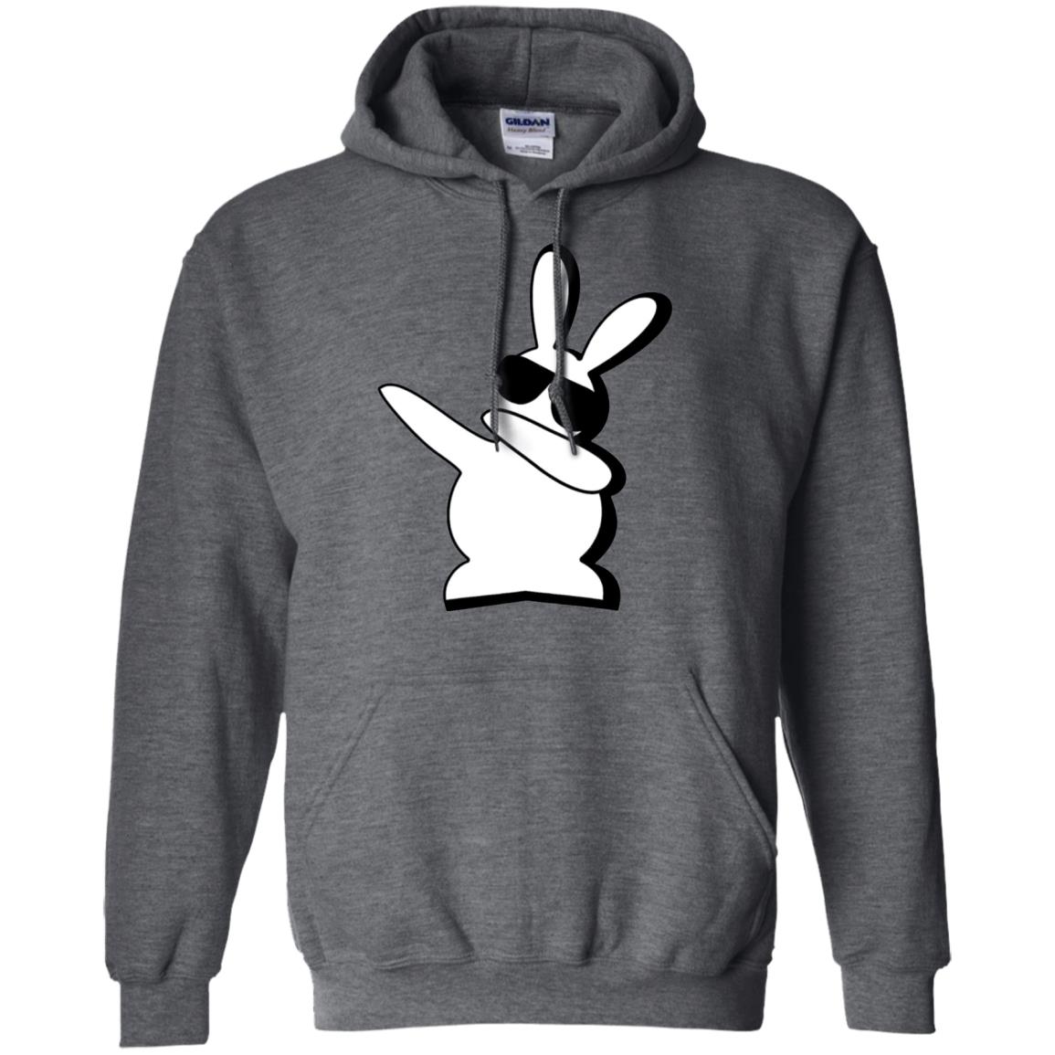 Dabbing Hip Hop Bunny Easter Shirt Dark Heather