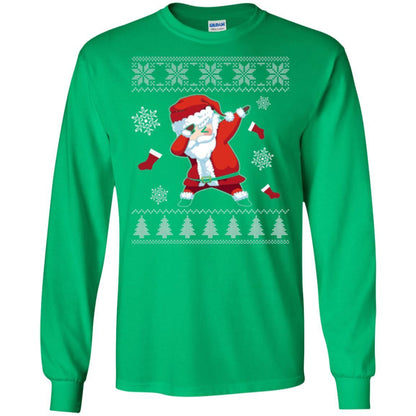 Christmas T-shirt Dabbing Santa Claus Irish Green