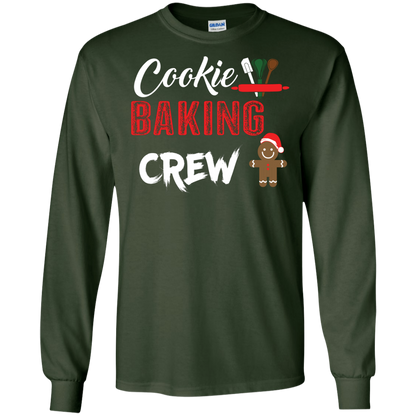 Christmas T-Shirt Cookie Baking Crew Forest Green