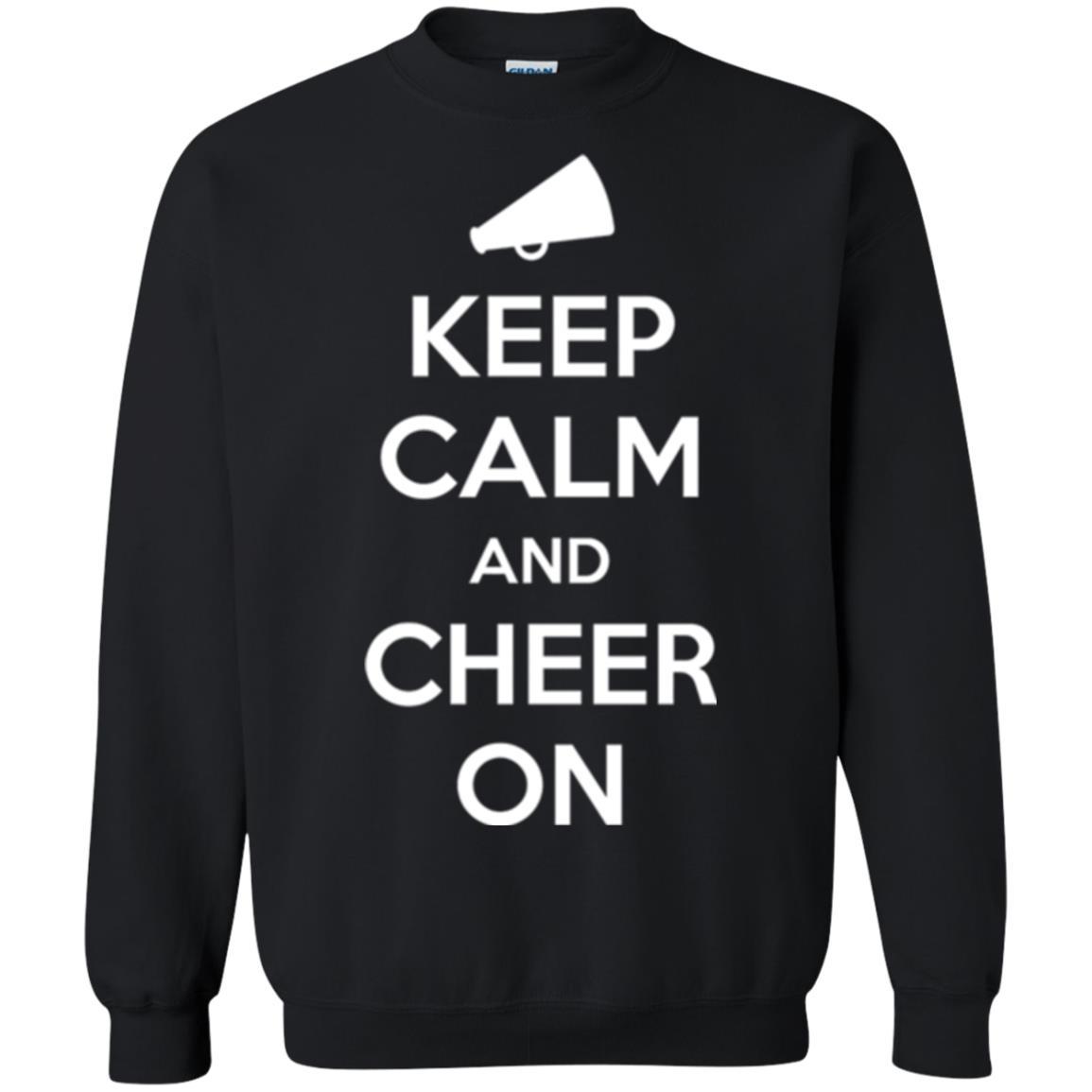 Cheerleader T-shirt Keep Calm And Cheer On Black