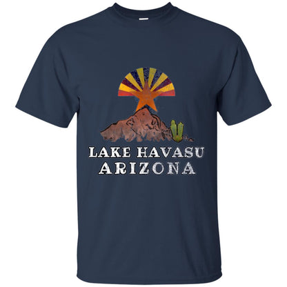Lake Havasu Arizona T-shirt Flag Inspired Desert Scenery Navy