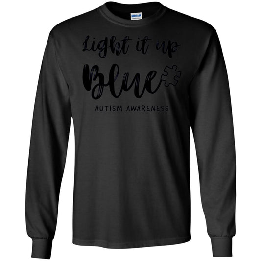 Autism Awareness Shirts Light It Up Blue Black