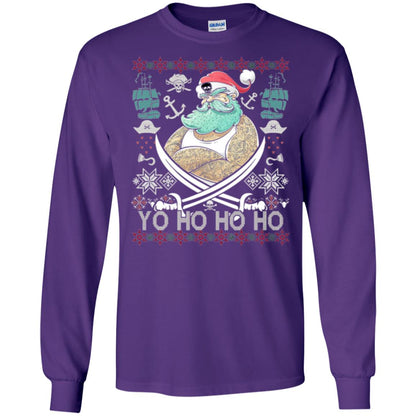 Christmas T-shirt Santa Pirate Purple