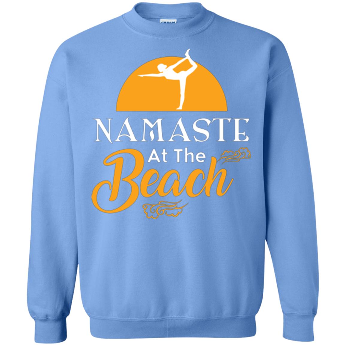 Yoga Lover T-shirt Namaste At The Beach Carolina Blue