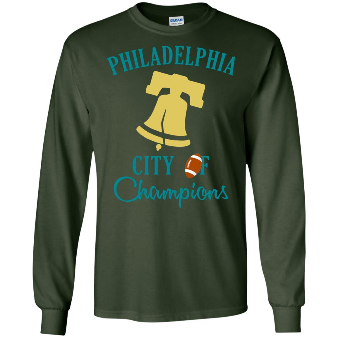 Football Lover T-shirt Philadelphia City Of Champion Forest Green