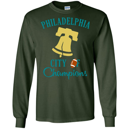 Football Lover T-shirt Philadelphia City Of Champion Forest Green