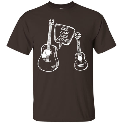 Ukelele I Am Your Father Funny Guitar Saying Shirt For Music Lovers Dark Chocolate