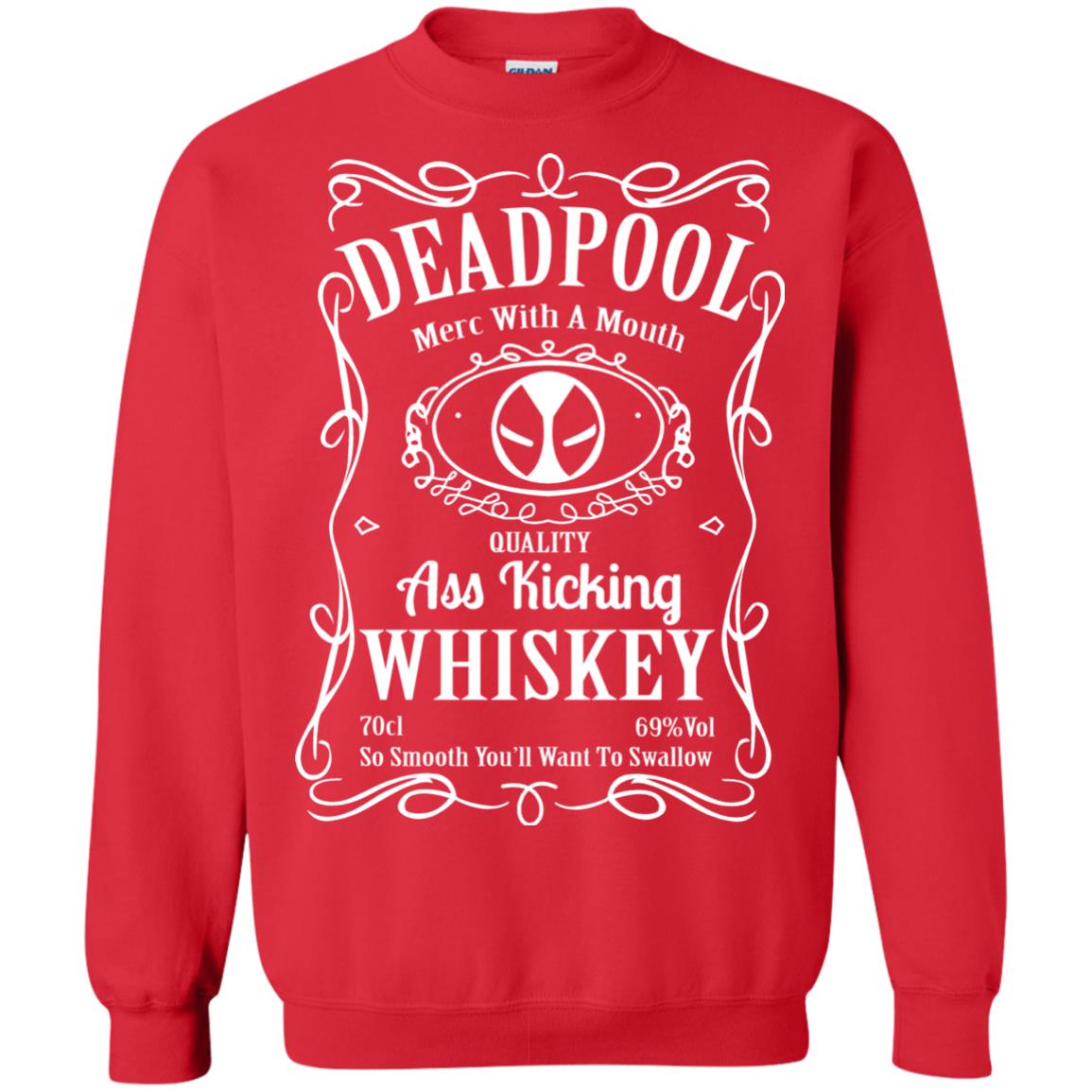 Deadpool Merc With A Mouth Quality Kiching Whiskey So Smooth You Will Want To Swallow Red