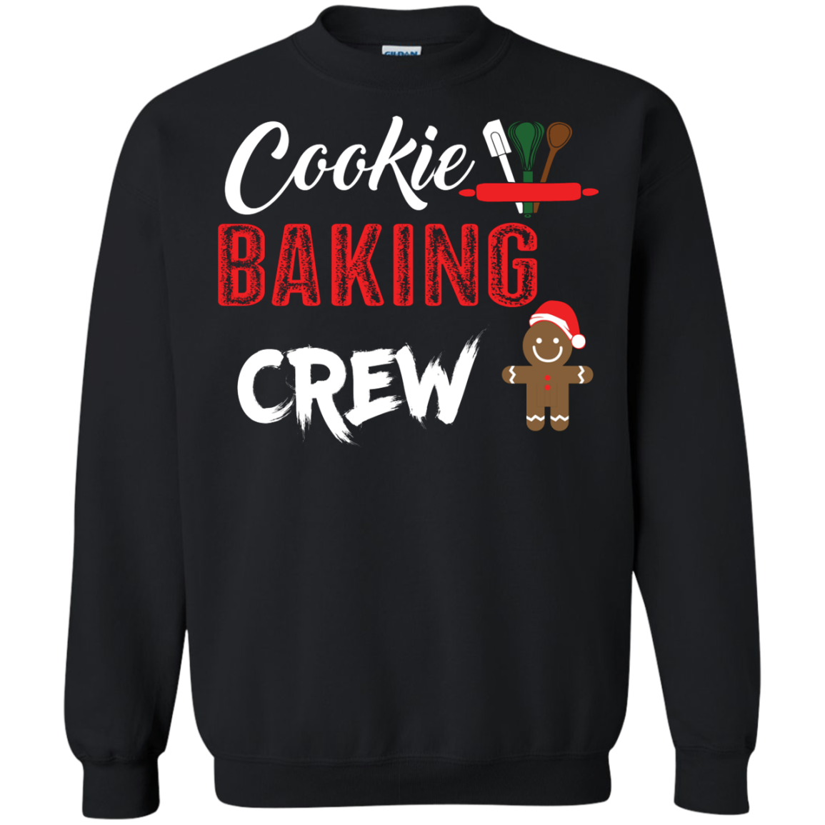 Christmas T-Shirt Cookie Baking Crew Black