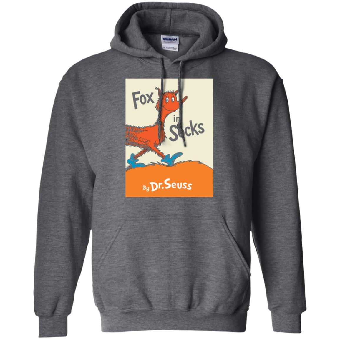 Dr. Seuss Fox In Socks Book Lover T-shirt Dark Heather