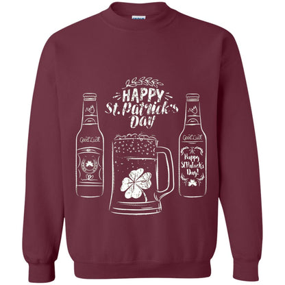 Happy St. Patrick_s Day Drinking Beer St Patrick_s Day T-shirt Maroon