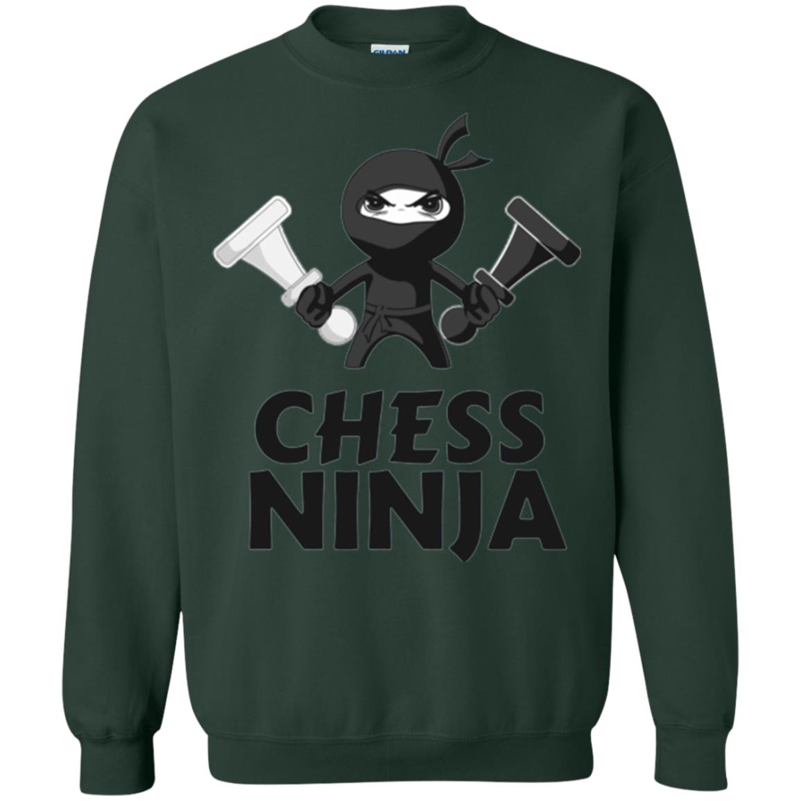 Funny Chess Ninja T-shirt Forest Green