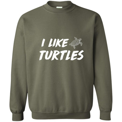Turtle Lover T-shirt I Like Turtles Military Green