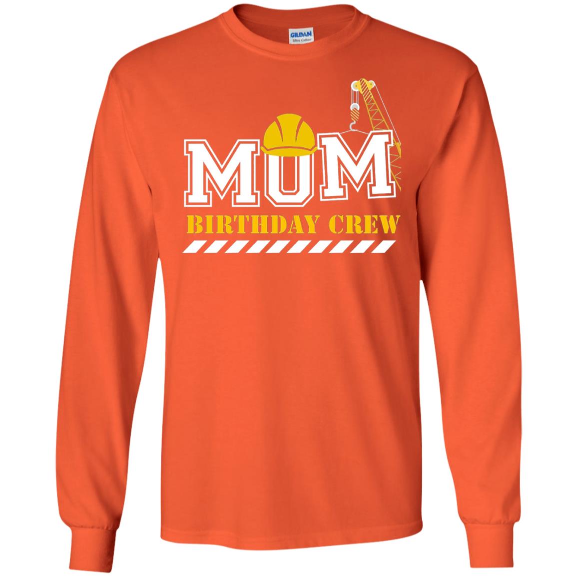 Mom Birthday Crew Mommy T-shirt Orange