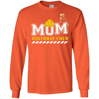 Mom Birthday Crew Mommy T-shirt Orange