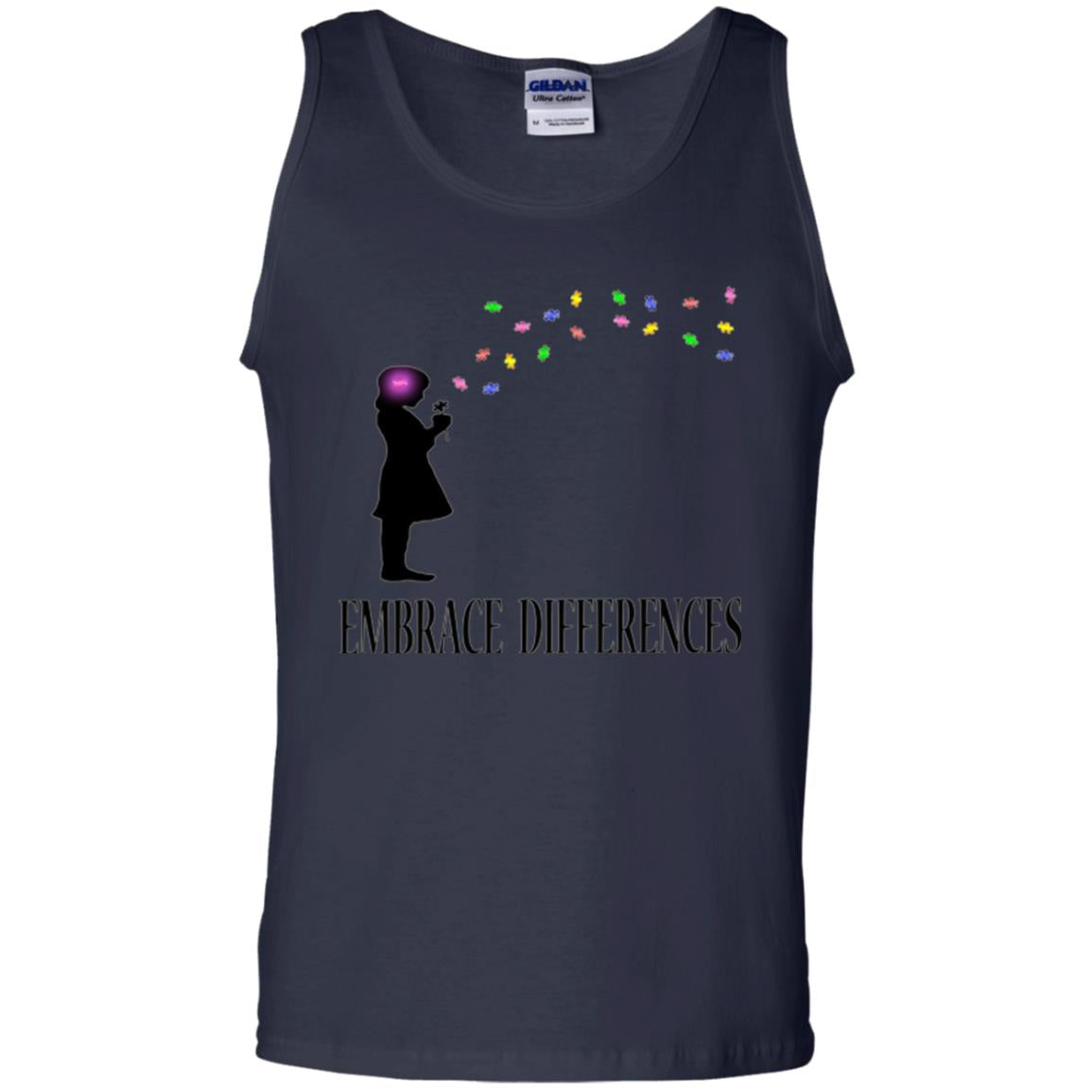 Embrace Differences Shirt Proud Autism Awareness T-shirt Navy