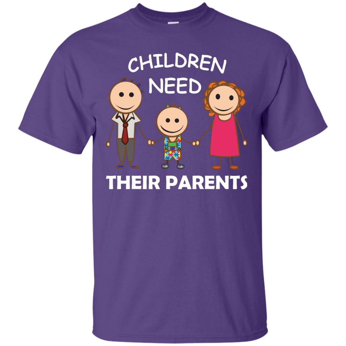 Children Need Their Parents End Separation Family Shirt Purple