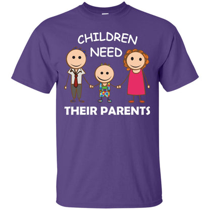 Children Need Their Parents End Separation Family Shirt Purple