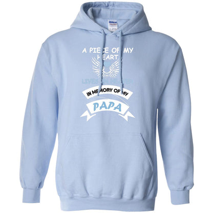 A Piece Of My Heart Lives In Heaven In Memory Of My Papa Shirt Light Blue