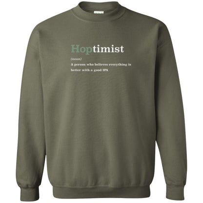 Beer Lover T-shirt Hoptimist Definition Military Green