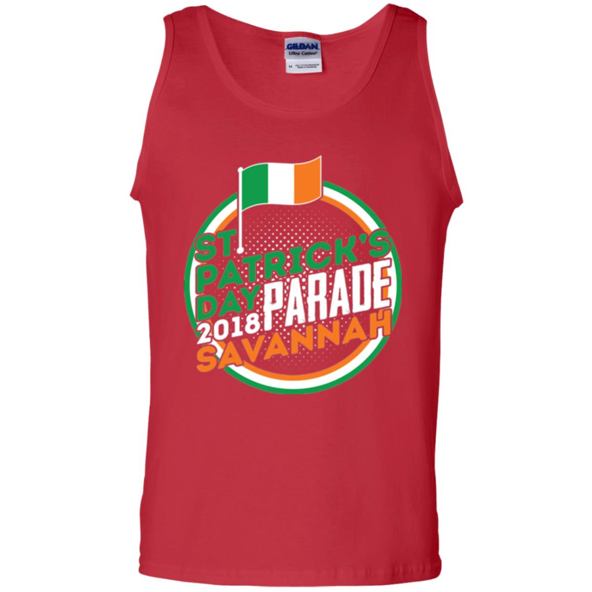 Parade Savannah 2018 Ireland Flag St. Patrick_s Day T-shirt Red