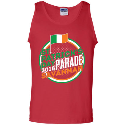 Parade Savannah 2018 Ireland Flag St. Patrick_s Day T-shirt Red