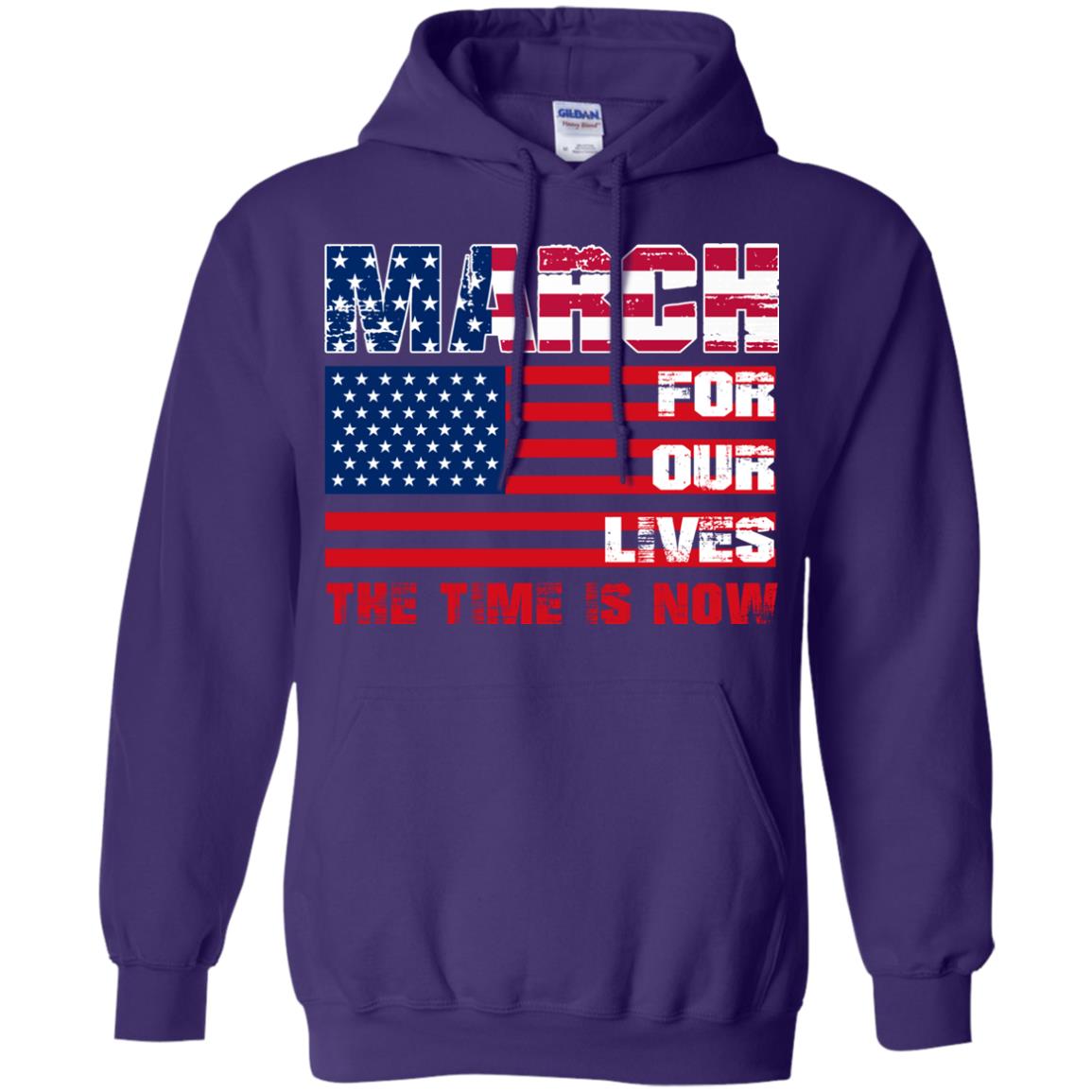 March For Our Lives The Time Is Now Gun Controls T-shirt Purple