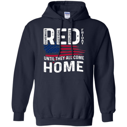 Nation Wear Red Day T-shirt Red Friday Until They All Come Home Navy