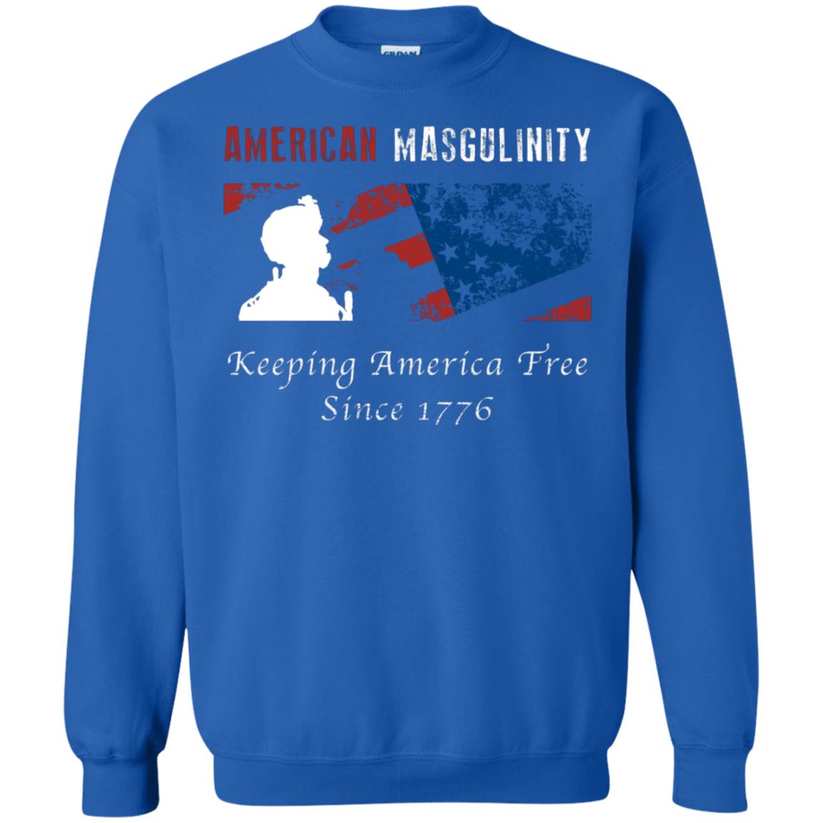 American Masgulinity Keeping America Free Since 1776 Shirt Royal