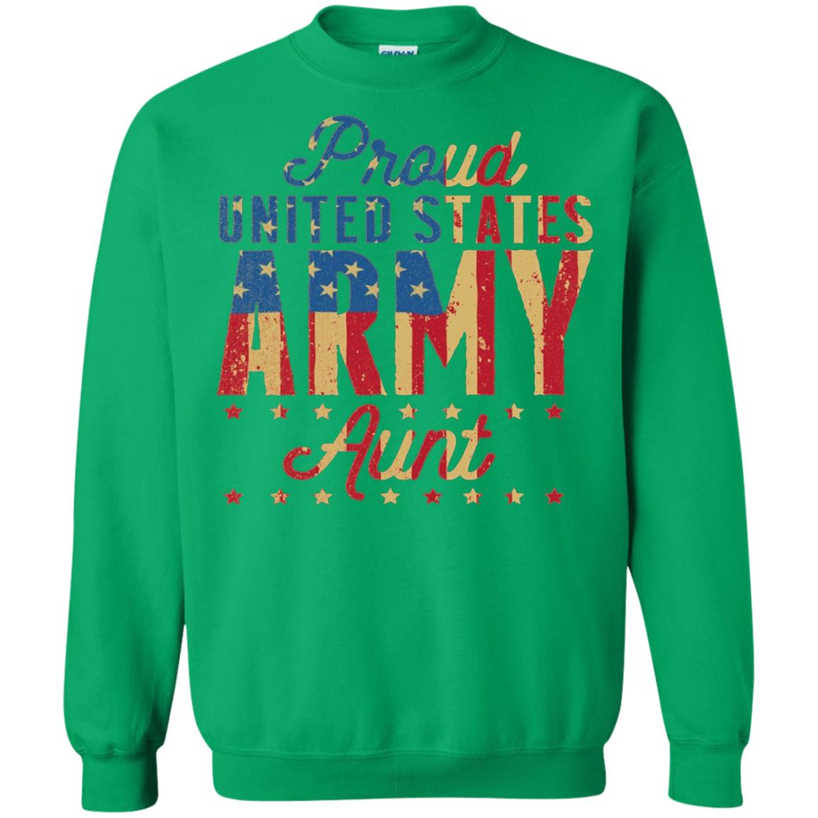 Proud United States Army Aunt Us Shirt Irish Green